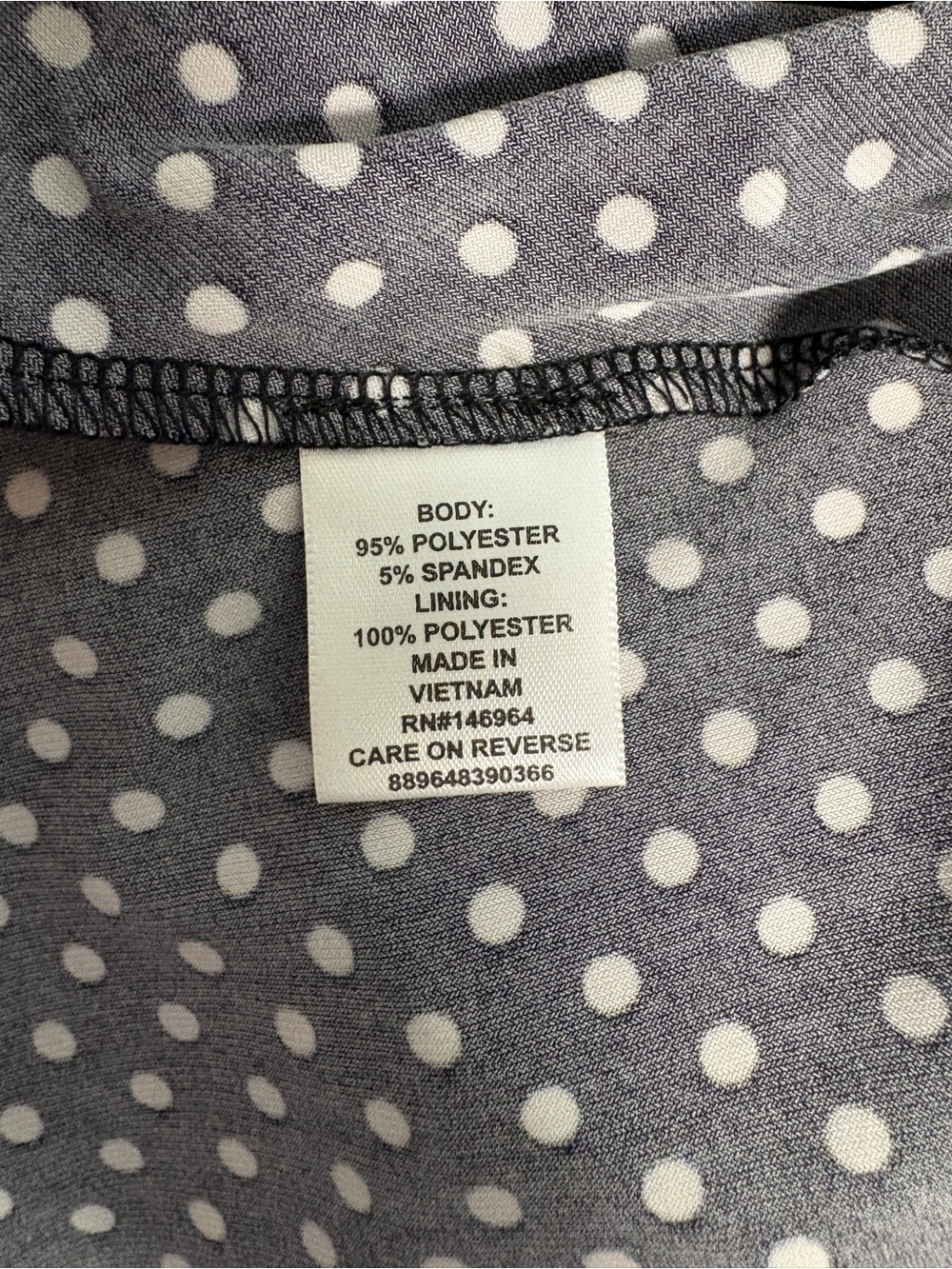 Elle Women’s Black Polka Dot Wrap Dress -A line - Picture 5 of 8